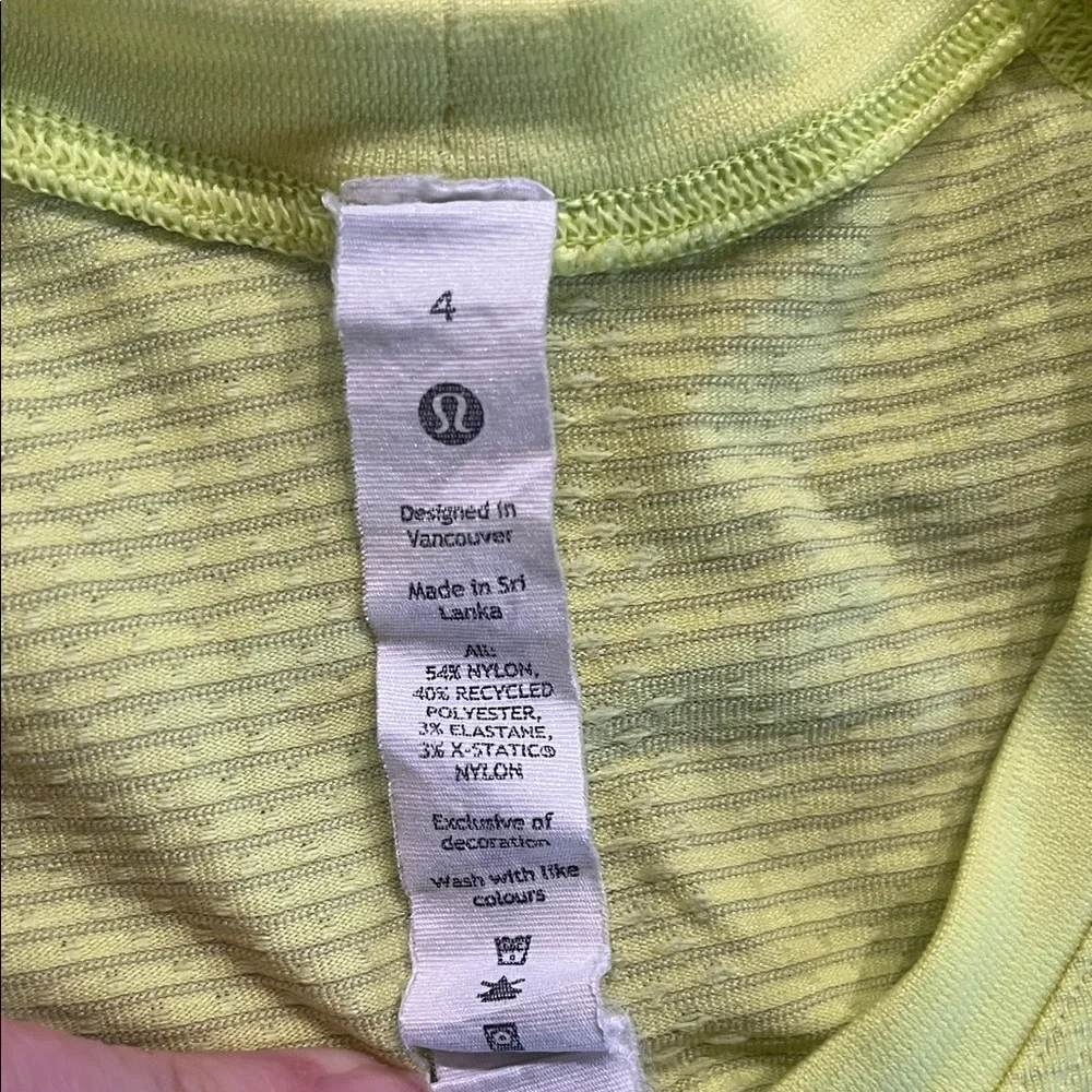 Lululemon Athletica Light Green Tee - Picture 2 of 2